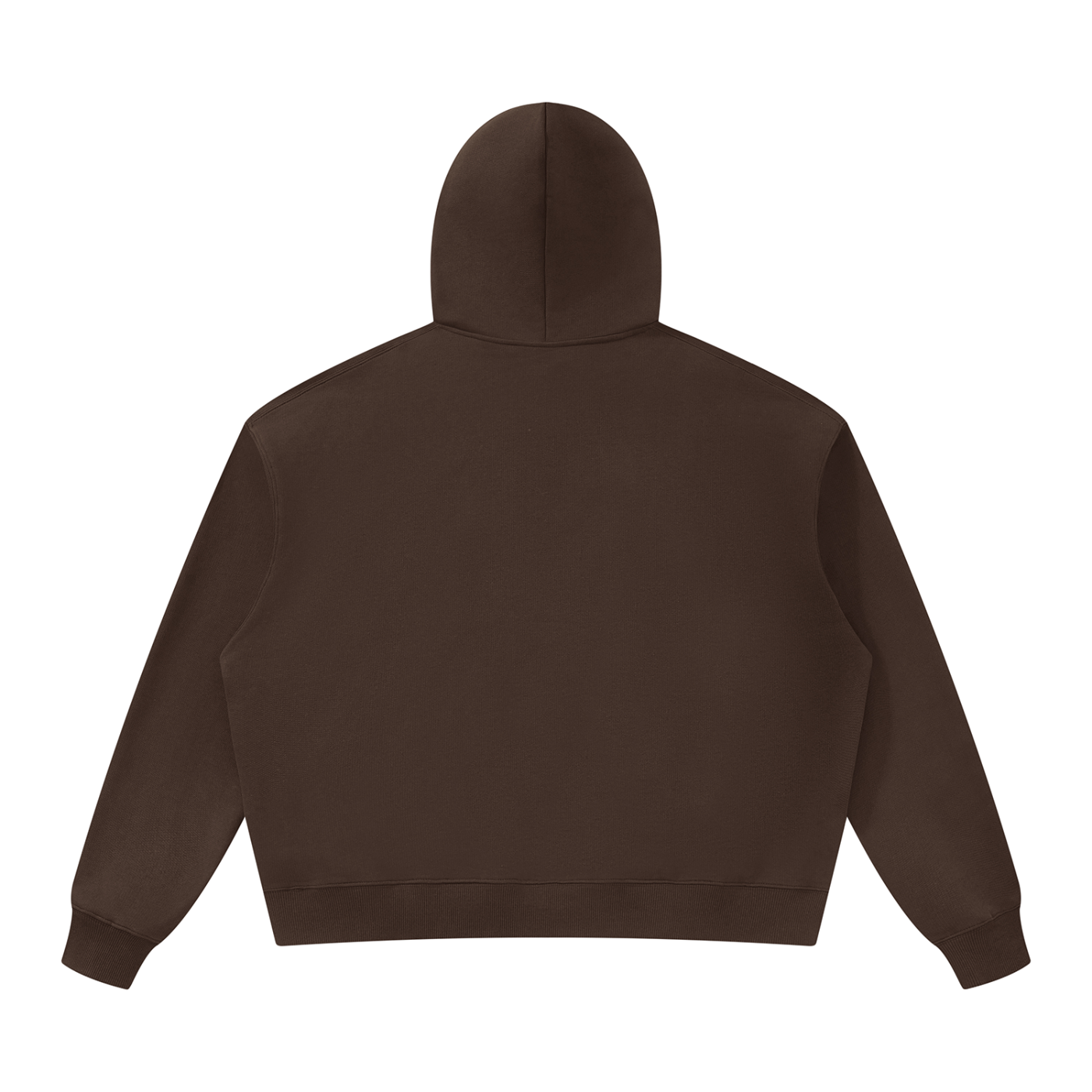 Lifting Club Heavyweight Hoodie - Chocolate - plain back supplier view